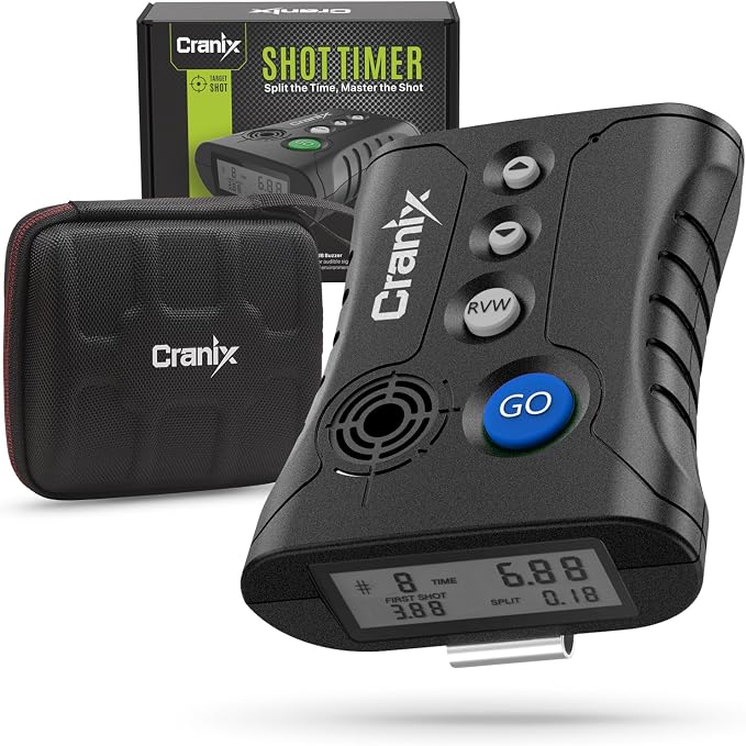 Professional Shot Timer for Shooting Competition, 0.01s Precision Tactical Training Shot Timers with Loud Buzzer, Enhanced Detection & Long Battery Life & 4 Modes (Sapphire Blue)