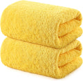 REDKISS 2 Piece Luxury Bath Towel Set - 31x62 inch Oversized Thick Bath Sheets, 100% Cotton, 900 GSM, Super Soft, Highly Absorbent, Quick Dry Large Shower Towels for Bathroom, Pool, Gym, Spa, Yellow