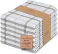 Urban Villa Kitchen Towels Cotton Dish Towels 20”x30” (Set of 6) Tiny Checks