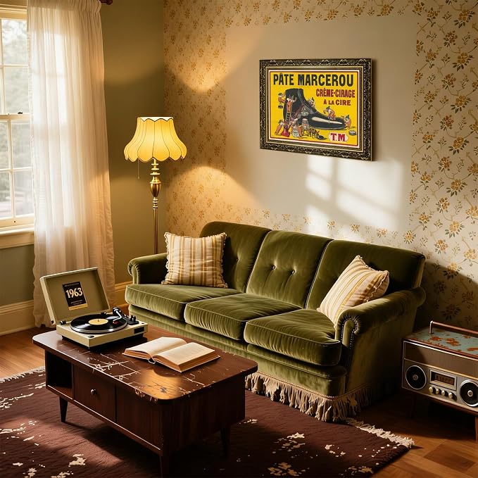 Vintage Framed Shoe Polish Advertising Wall Art Canvas Print Oil Paintings Reproduction World Classics Retro Poster Painting Pictures Home Decor Funny Bar Office Dorm Room (Retro Framed,16L x20W)