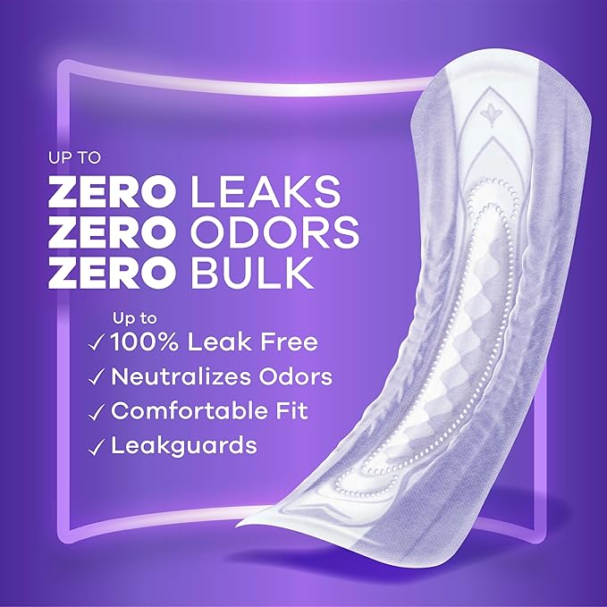 Always Discreet Adult Incontinence Pads for Women, Drier, 5 Drop Long Length, Heavy Absorbency, Pads for Bladder Control Management, Bladder Leaks, & Postpartum Pads, 156ct