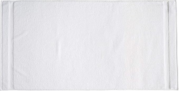 Amazon Basics 6-Pack Bath Towels, 100% Ring Spun Cotton, 600 GSM, Lightweight and Highly Absorbent, Quick Drying, Hotel Quality, 27 x 54 inches, White
