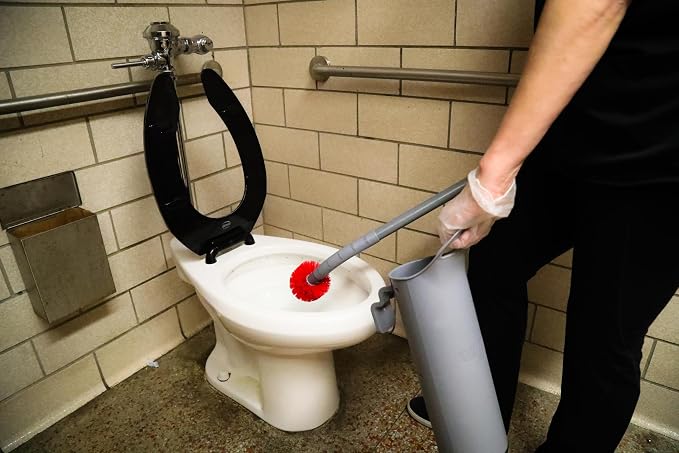 UNGER Commercial SmartColor Floor Cleaning Kit - 32qt Dual Bucket System, Telescopic Microfiber Mop, Pads, Cloths plus Toilet Brush and Holder Set - Janitorial Cleaning & Floor Care - FMK01
