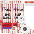 Perco 1 Line Orange Reverse Print on White Dairy Labels—32,000 Labels for Perco Lite, X, Plus & Pro Guns—with Tamper-Proof Design for Marking Milk, Cheese, Yogurt, Butter—32 Rolls, 4 Sleeves—USA Made