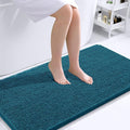 OLANLY Bathroom Runner Rugs 44x24, Soft Absorbent Chenille Bath Rugs, Rubber Backing Quick Dry, Machine Washable Long Bath Mats for Bathroom Floor, Tub and Shower, Home Decor Accessories, Peacock Blue