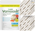 BugMD Vamoose! Plus Peppermint Oil Mouse Repellent Pouches | Natural Mice Repellent Indoor & Rat Deterrent for House, Garage, RV, Car & Storage | Plant-Powered Rodent Control - 2 Pack - 8 Pouches