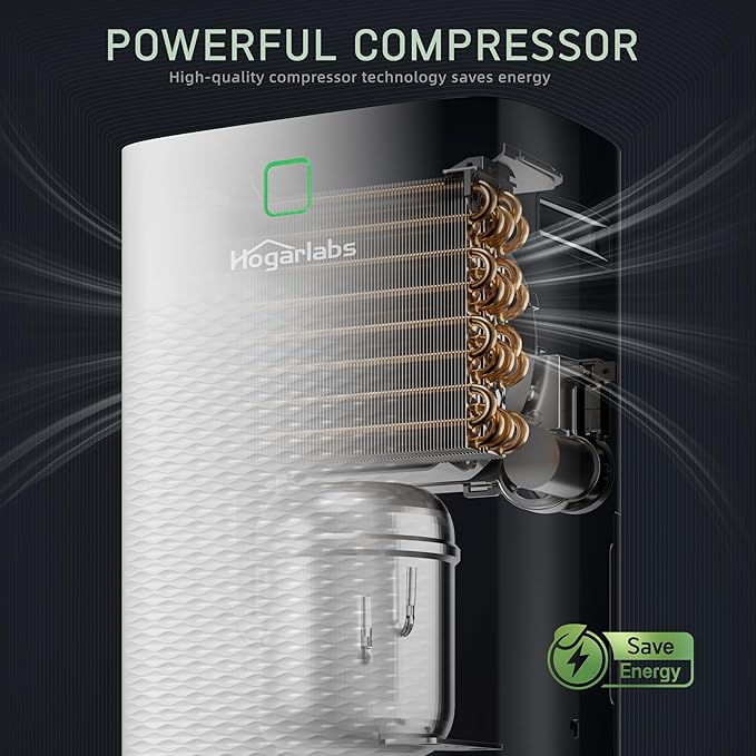 Hogarlabs 50 Pint Dehumidifier for Basement & Whole House, Covers 3500 Sq.Ft, with Drain Hose & Auto Humidity Control, Quiet for Bedroom, Bathroom, Garage, Large Room Dehumidifier