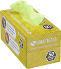 Arkwright Smart Rags Microfiber Cleaning Cloths, Pack of 50 in a Box, Lint Free 180 GSM Reusable Towels for Auto, Office and Household Cleaning, 12 x 12 in, Yellow