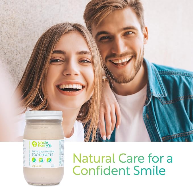 Uncle Harry's Cinnamon Remineralizing Toothpaste 1.5 lb Jar | Natural Whitening Tooth Paste Freshens Breath & Promotes Enamel | Vegan Fluoride Free Toothpaste