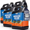 Mulch Glue-4 Gallon Covers 1292 Sq Ft (2X More Area)-Super Stick Rock Glue for Landscaping, Non-Toxic Pea Gravel Stabilizer, Weather-Resistant Binder for Pebbles, Pine Straw, Landscape Edging