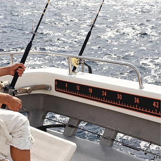 HZshark EVA Foam Fish Measuring Board, Fish Ruler with 3M Self-Adhesive Backing,48" Fishing Tape Measure for Boats Sailboats Yachts Kayaks