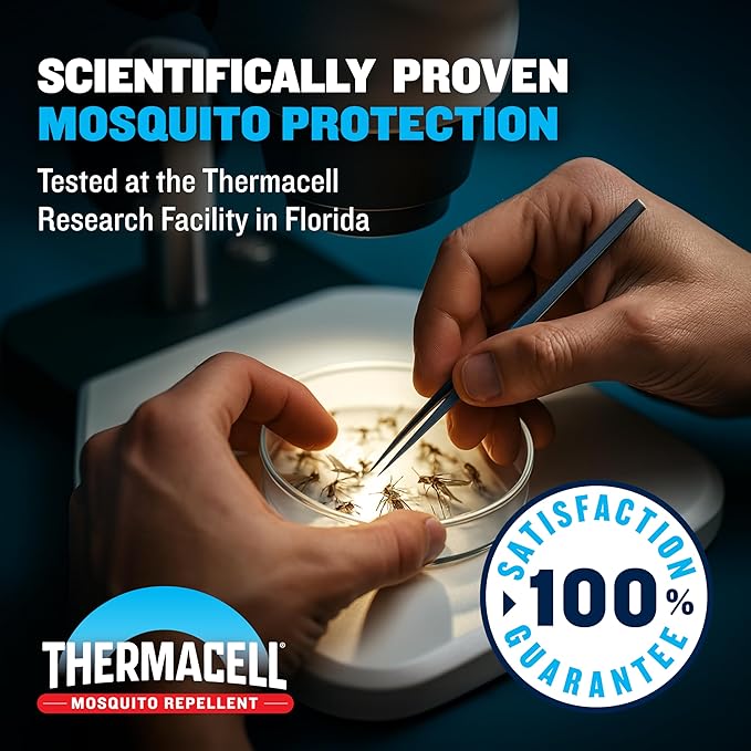 Thermacell E-ZoneGuard Patio Max Rechargeable Mosquito Repeller with 20-Foot Zone of Scientifically Proven Outdoor Protection; 12-Hr Battery; 36-Hr Refill; Bug Spray Alternative; Fast Charging Dock