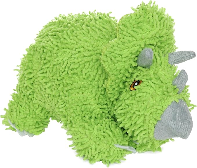 MIGHTY® 2 Pack Microfiber Medium Triceratops Dog Toys | Ultra Durable Plush Toy with Multiple Layers & Reinforced Seams , Washable and Floats , Mighty® Construction