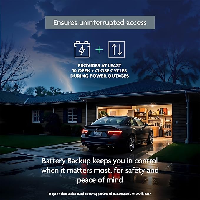 Chamberlain Belt Drive myQ Garage Door Opener, 1-1/4HP, Adjustable Camera | Ultra-quiet, myQ comptatible, Includes: 2 remotes, wall control, battery backup & safety sensors, 10-year motor warranty