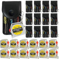 24 Pcs Mini Screwdriver Keychain Tape Measure Keychains Set Keychain Tape Measure Mini Screwdrivers in Pouch Keychain for Birthday Party Favors ，Adult Tool Party Prize for Father's Men Gifts