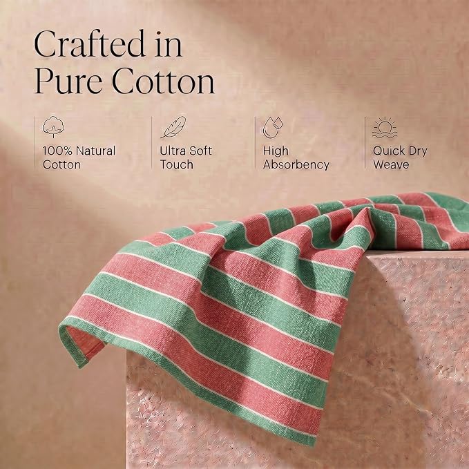 Urban Villa Kitchen Towel Cotton Dish Towels 20”x30” (Set of 6) Christmas