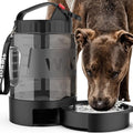 lesotc Portable Dog Travel Water Bottle, 77oz Large Travel Water Bowl for Dogs Camping Hiking Beach Hunting Essentials, Big Pet Bottles Bowl Water Dispenser for On The Go Park Car Walking Accessories