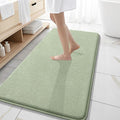 OLANLY Memory Foam Bathroom Runner Rugs 47x20, Long Bath Mats, Sage Green | Soft Quick Dry Bath Mats, Non-Slip, Absorbent Machine Washable Mat for Bathroom Floor, Tub and Shower, Home Decor Accessories