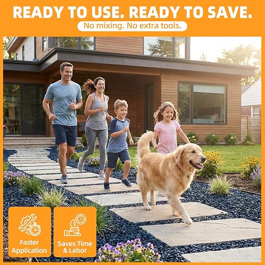 Rock Glue for Landscaping 1 Gallon, Ready-to-Use Gravel Binder for Pea Gravel & Small Stones, Fast-Drying Landscape Rock Adhesive, Weather-Resistant Stone Stabilizer for Garden Paths, Patios
