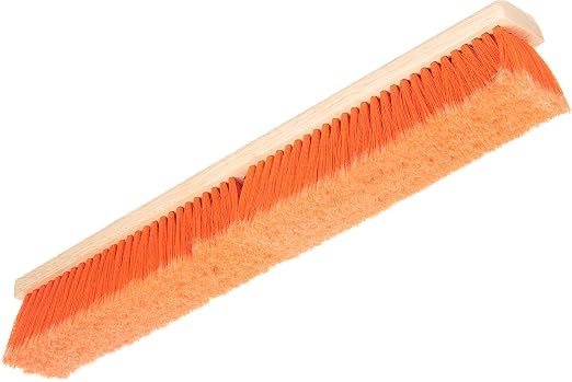 SPARTA 4501424 Flo-Pac Flagged Fine Floor Sweep, Polypropylene Bristles, 24" Block Size, 3" Bristle Trim, Orange