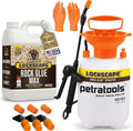 PetraMax Lockscape Rock Glue for Landscaping w/Sprayer, 1 Gal (Made in USA) - 100% Permeable Landscape Adhesive for Stones & Pebbles - Ready to Spray Pea Gravel Binder & Mulch Glue for Landscaping