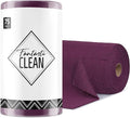 Fantasticlean Microfiber Cleaning Cloth Roll -75 Pack, Tear Away Microfiber Towels, 12" x 12", Reusable, Washable, Scratch Free, Ultra Absorbent for All-Around Cleaning Supplies (Dark Purple)