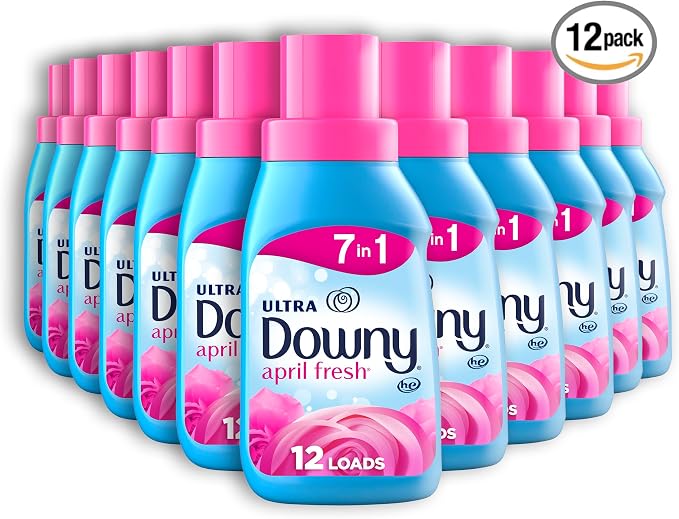 Downy April Fresh Liquid Fabric Conditioner (Fabric Softener), 10 FL OZ, pack of 12
