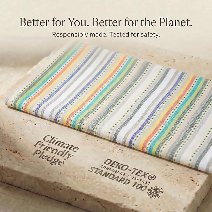 Urban Villa Kitchen Towels Cotton Dish Towels 20”x30” (Set of 6) Beige