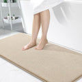 OLANLY Memory Foam Bathroom Runner Rugs 47x24, Absorbent Long Mat, Beige | Soft Quick Dry Bath Mat Rugs, Non-Slip, Machine Washable Mat for Bathroom Floor, Tub and Shower, Home Decor Accessories