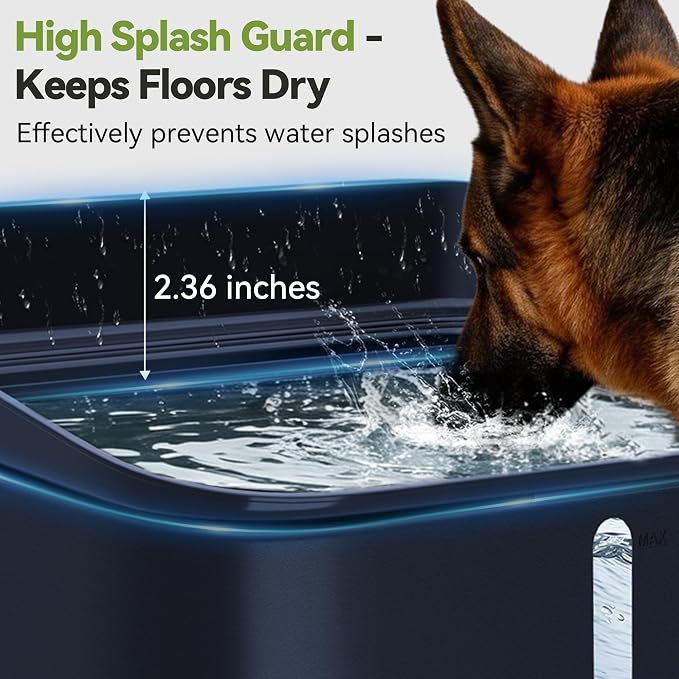 UPSKY 2.9Gal No Spill Dog Water Bowl, 4 Height Adjustable Elevated Bowl | Super Large Capacity, Slow Drinking Feeder, No-Splash, Anti-Slip, Folding Design, Suitable for Senior Dog and Multi-Pet Homes