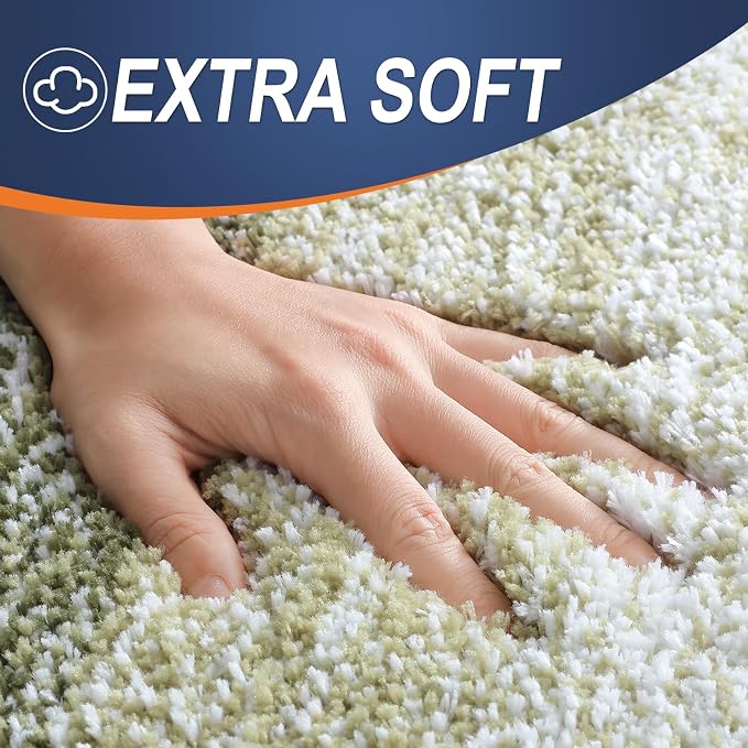 OLANLY Large Bathroom Rugs Mat 54x24, Extra Soft Absorbent Microfiber Bath Rugs, Rubber Backing, Quick Dry, Washable Bath Mats for Bathroom Floor, Tub and Shower, Home Decor Accessories, Dark Green