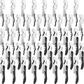 Honoson 40 Pcs Wine Key Opener Corkscrew Bottle Wine Opener Waiter Metal Heavy Beer Corkscrew Serrated Foil Cutter Key for Home Restaurants Bars Waiter Bartenders (Black,White)