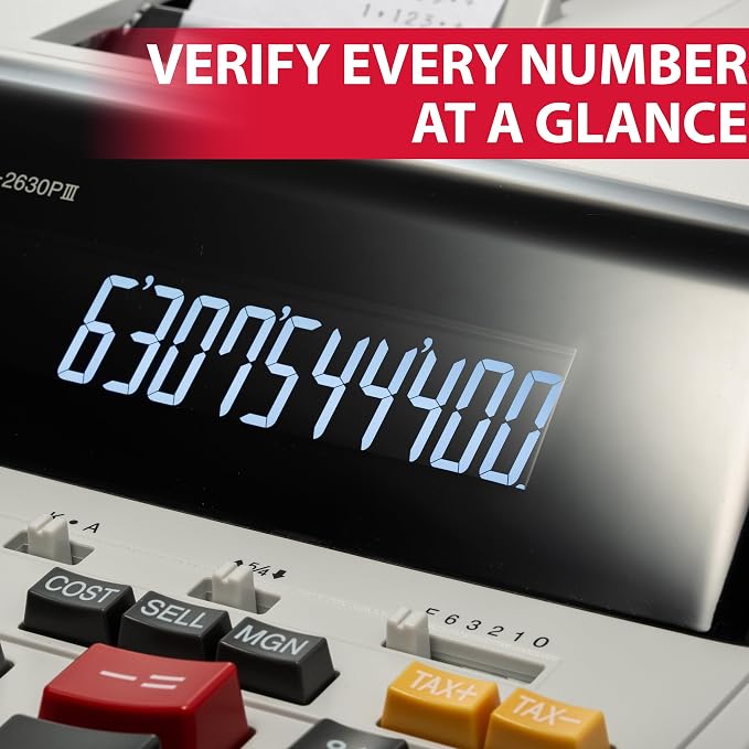 Sharp EL2360PIII Commercial Printing Calculator - 12 Digit Display