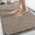 OLANLY Bathroom Rugs 34x21, Extra Soft Absorbent Chenille Bath Rugs, Rubber Backing Quick Dry, Machine Washable Bath Mats for Bathroom Floor, Tub and Shower, Home Decor Accessories, Warm Taupe