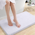 OLANLY Small Bathroom Rugs 24x16, Extra Soft Absorbent Chenille Bath Rugs, Rubber Backing Quick Dry, Machine Washable Bath Mats for Bathroom Floor, Tub and Shower, Home Decor Accessories, White