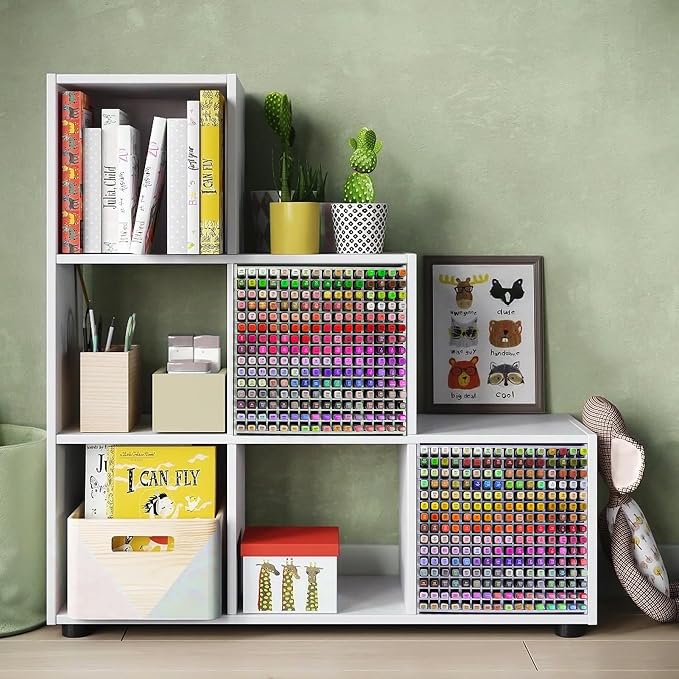 Marker Organizer, 240 Slots Marker Storage Organizer, Marker Holder with Divider Art Marker Rack for Pens Colored Pencils Art Brushes Adjustable Pencil Holder for Desk Organizer