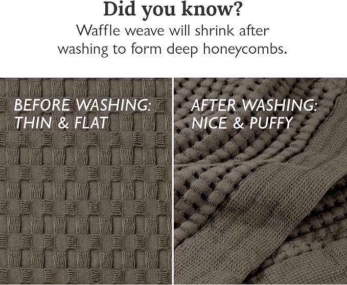 GILDEN TREE Waffle Bath Sheet Quick Dry Towel, Thin Luxury Bath Towels, Bath Sheets 40x80 Large Bath Towels, Modern Style (Stone)