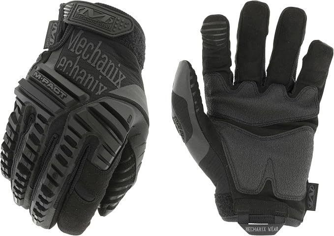 Mechanix Wear: M-Pact Covert Tactical Gloves with Secure Fit, Touchscreen Capable Safety Gloves for Men, Work Gloves with Impact Protection and Vibration Absorption (Black, Medium)