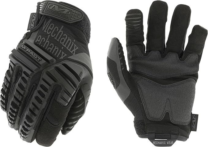 Mechanix Wear: M-Pact Covert Tactical Gloves with Secure Fit, Touchscreen Capable Safety Gloves for Men, Work Gloves with Impact Protection and Vibration Absorption (Black, XX-Large)