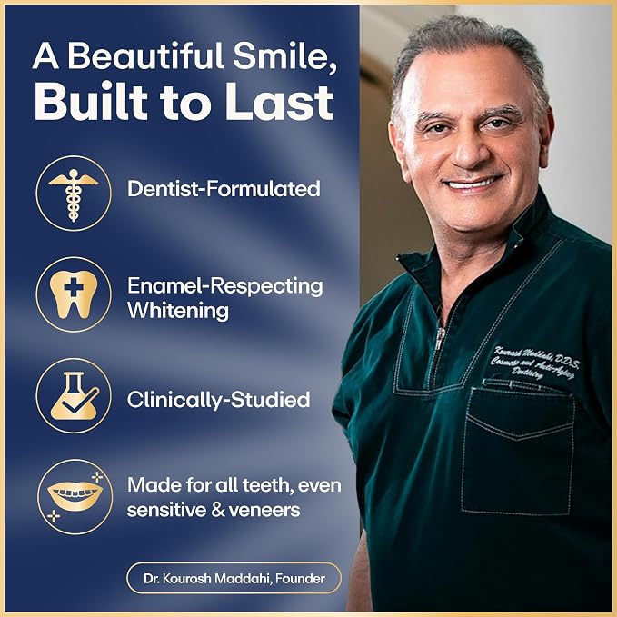 Lumineux Teeth Whitening Strips, Peroxide Free, 21 Treatments (3 Months) | Peroxide free, enamel safe, dentist formulated, clinically tested & proven, free from harsh ingredients, no sensitivity