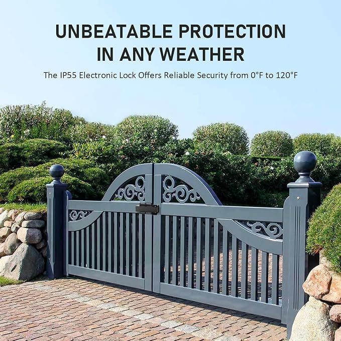 CO-Z Automatic Electric Gate Lock for Single Double Swing Gate Opener, Universal 24VDC Electromagnetic Gate Locks for Outdoor Fence, Electric Gate Latch Magnetic Gate Closer for Gate Operator System