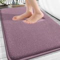 OLANLY Thick Memory Foam Bathroom Rugs 30x20, Absorbent Bath Mat, Deep Plum | Soft Quick Dry Bath Rugs Mats, Non-Slip, Machine Washable Carpet for Bathroom Floor, Tub and Shower, Home Decor Accessories