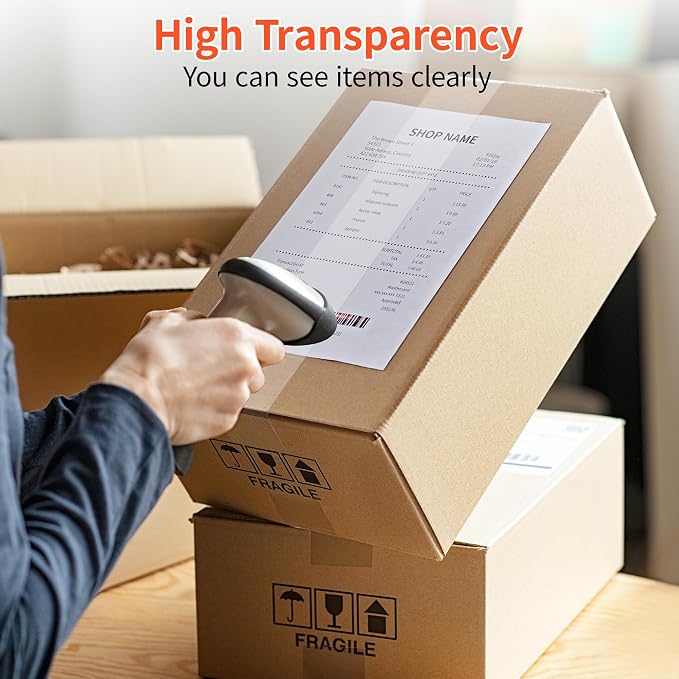 JARLINK 18 Rolls Clear Packing Tape with 3 Dispensers for Shipping | 2.7mil Thick, 1.88 Inches Wide, 55 Yards per Roll, Total 990 Yards, Comes with 3 Tape Dispensers
