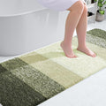 OLANLY Bathroom Runner Rugs Mat 70x24, Extra Soft Absorbent Microfiber Bath Rugs, Rubber Backing, Quick Dry, Washable Long Bath Mats for Bathroom, Tub and Shower, Home Decor Accessories, Dark Green