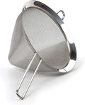 RSVP International Endurance Kitchen Collection, Stainless Steel Fine Mesh Conical Sieve/Colander, Multi-Purpose for Cooking, Baking, Loose Leaf Tea, Bar Strainer Cocktails, 8-Inch