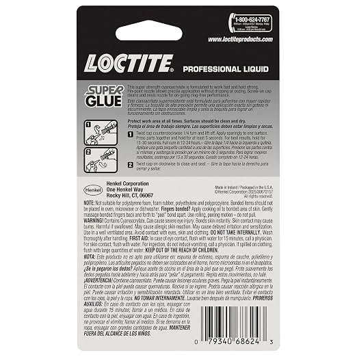 Loctite Super Glue Liquid Professional, Clear Superglue For Plastic, Wood, Metal, Crafts, & Repair, Cyanoacrylate Adhesive Instant Glue, Quick Dry - 0.14 fl oz Bottle, Pack Of 12