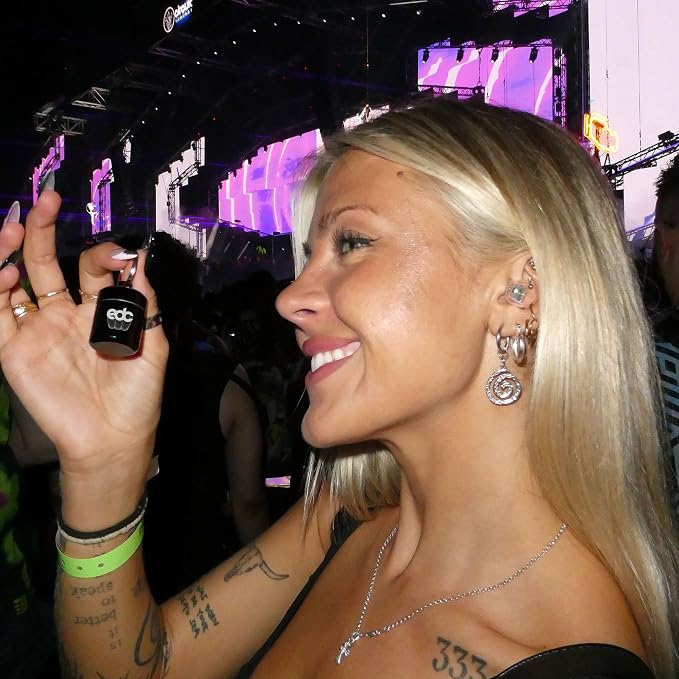 Eargasm High Fidelity EDC 2026 Music Festival Earplugs - Hearing Protection for Concerts, Festivals, Musicians, DJs, Night-Life, Motorcycles with High Fidelity Noise Reduction up to 21 dB