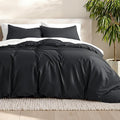 Bare Home Bedding Duvet Cover King Size - Premium 1800 Super Soft Collection - Lightweight, Cooling - Soft Breathable Bedding Duvet Cover (King, Black)