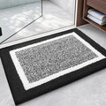 Color&Geometry Simple and Stylish Large Bath Mats for Bathroom Non Slip, 20"x32" Black Bathroom Rugs, Absorbent, Soft, Washable, Microfiber Shower Mat