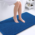 OLANLY Bathroom Runner Rugs 44x24, Soft Absorbent Chenille Bath Rugs, Rubber Backing Quick Dry, Machine Washable Long Bath Mats for Bathroom, Tub and Shower, Home Decor Accessories, Deep Navy Blue